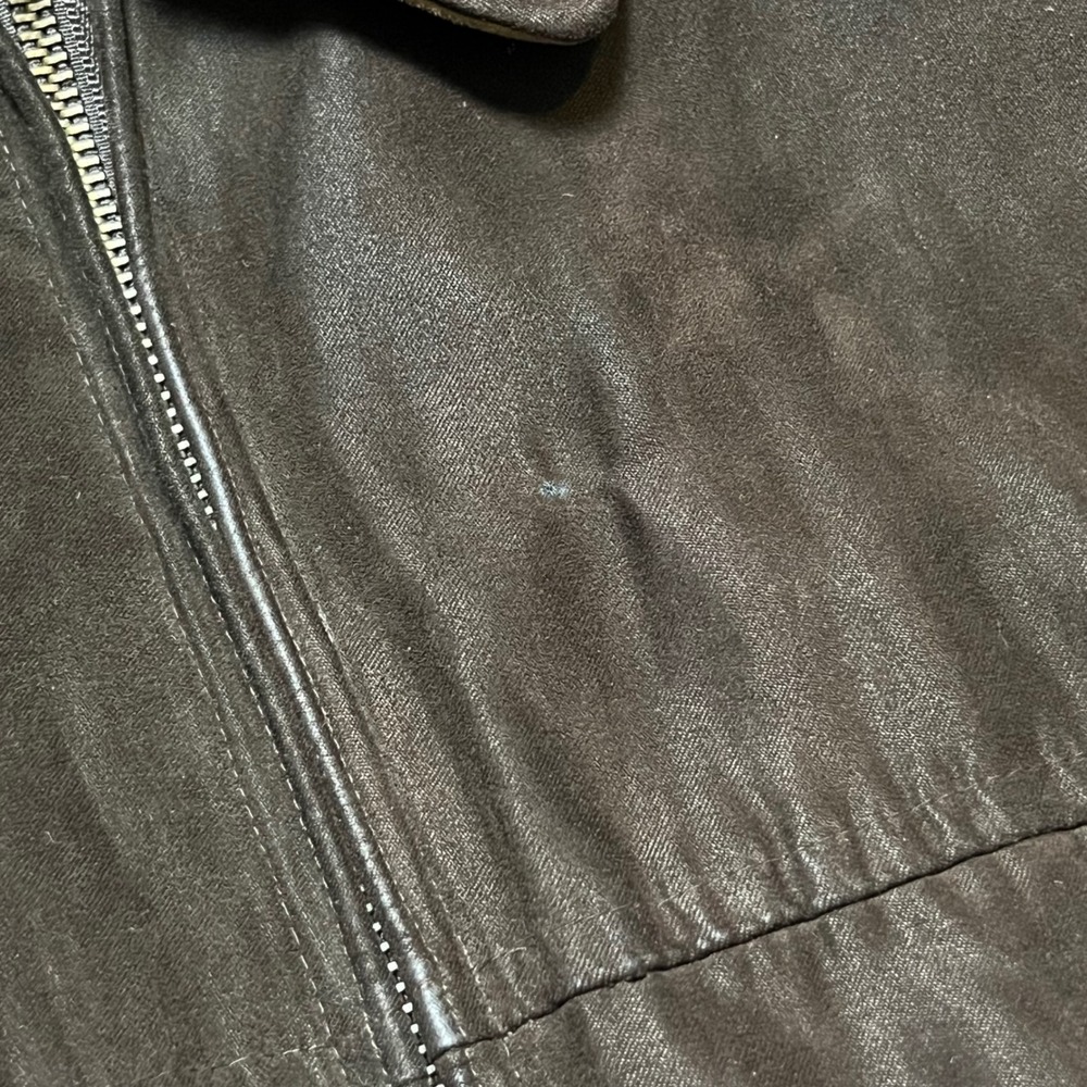 Weather Report by Weatherproof Bomber Jacket Large Brown Faux Suede Full Zip - Picture 9 of 13